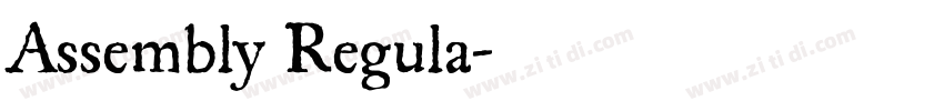 Assembly Regula字体转换